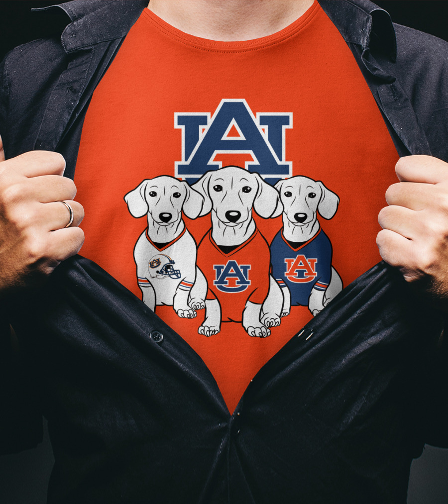 Auburn University Bulldogs Orange And Blue T-Shirt