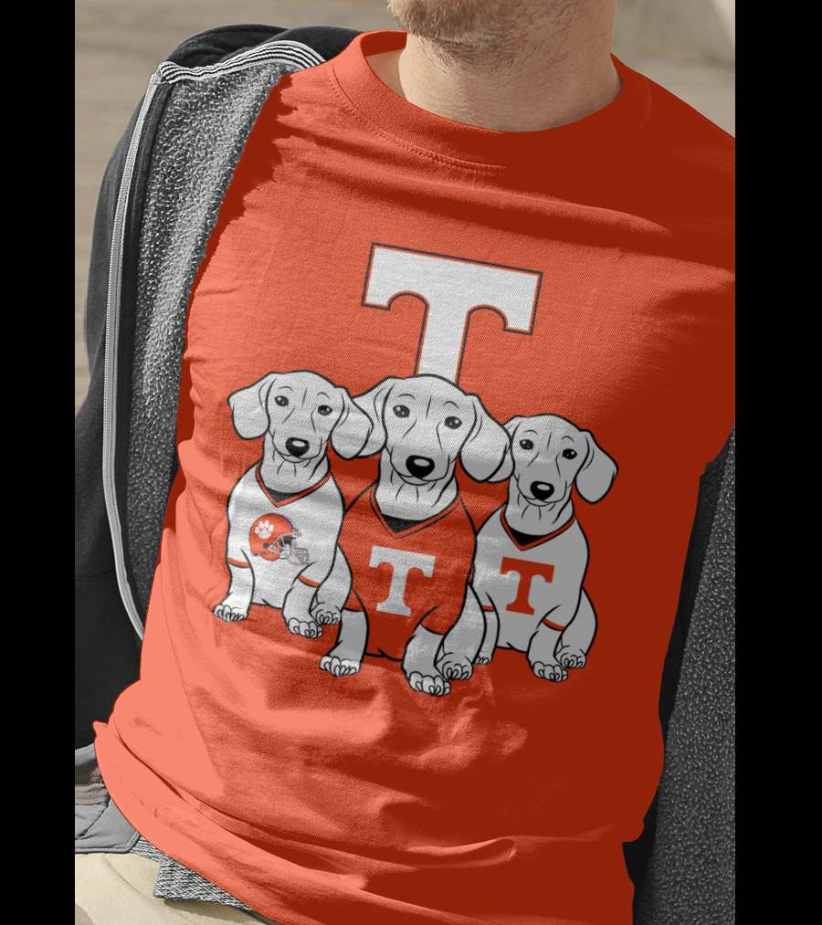Clemson Tennessee Dog Trio T-Shirt
