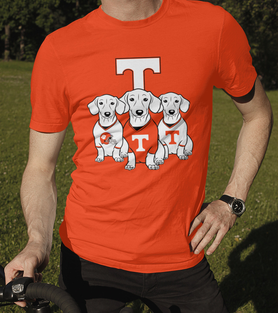 Clemson Tennessee Dog Trio T-Shirt