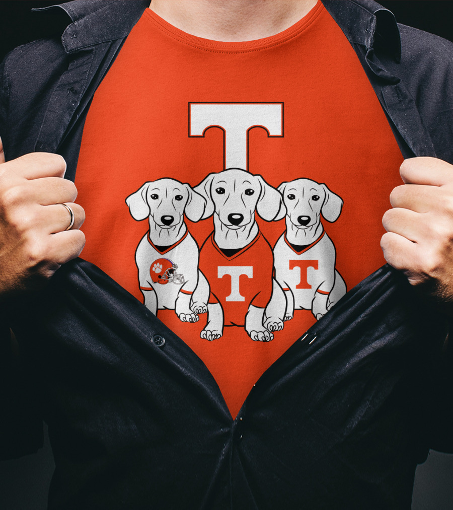 Clemson Tennessee Dog Trio T-Shirt