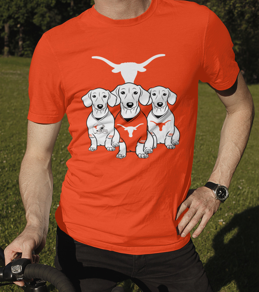 Longhorn Dogs Trio Texas Football T-Shirt