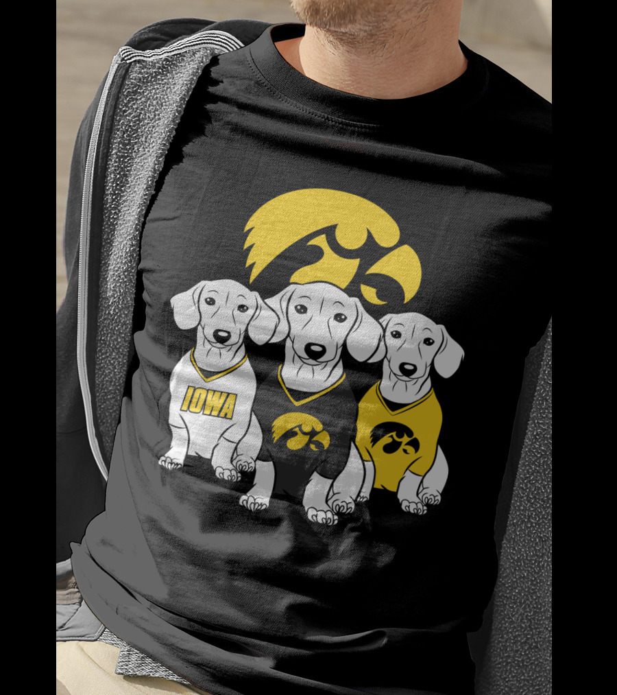 Iowa Hawkeyes Dachshund Trio T-Shirt