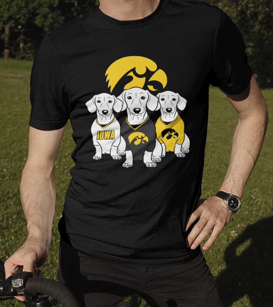 Iowa Hawkeyes Dachshund Trio T-Shirt