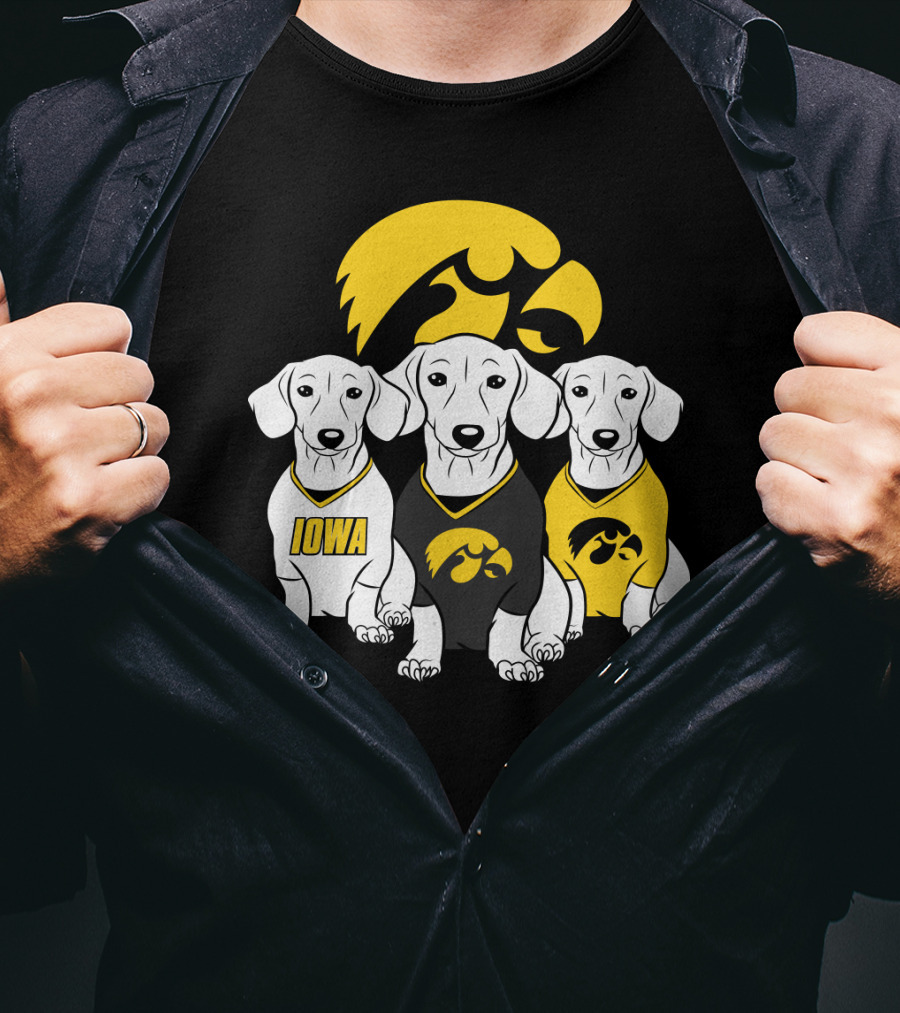 Iowa Hawkeyes Dachshund Trio T-Shirt