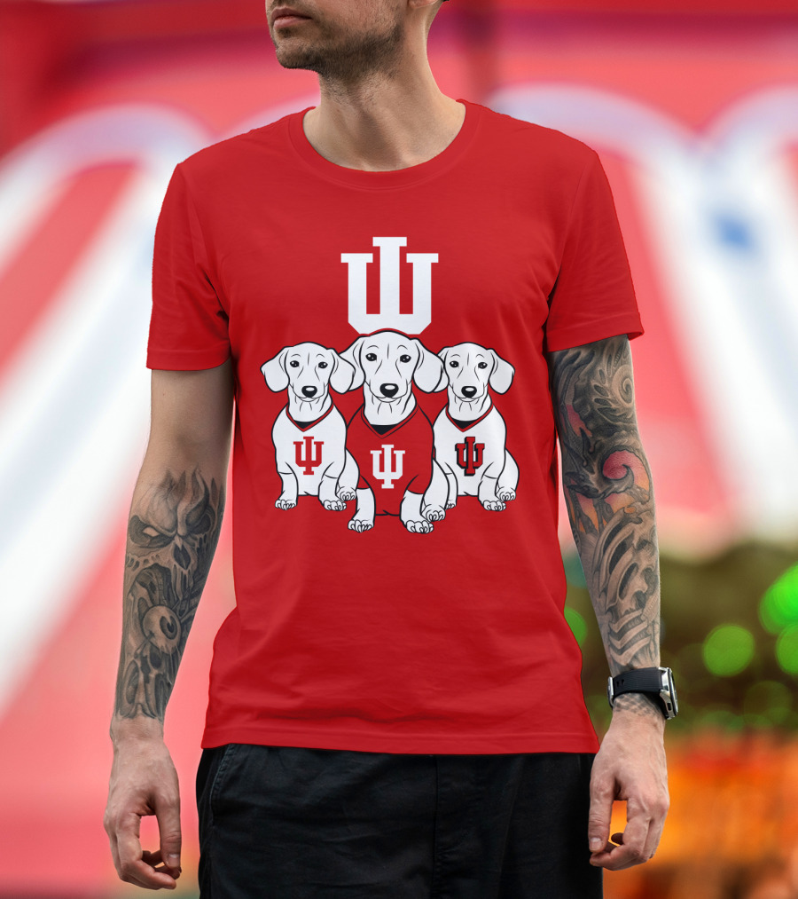 Indiana University Iu Logo Dogs T-Shirt