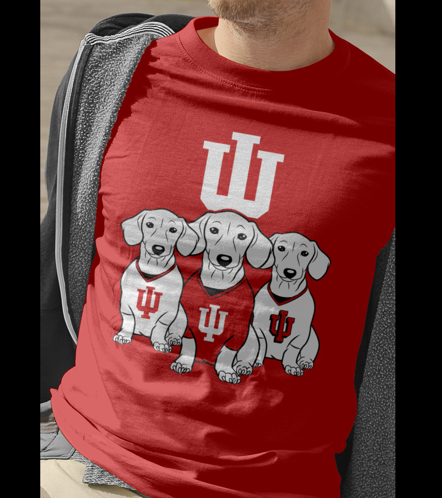 Indiana University Iu Logo Dogs T-Shirt