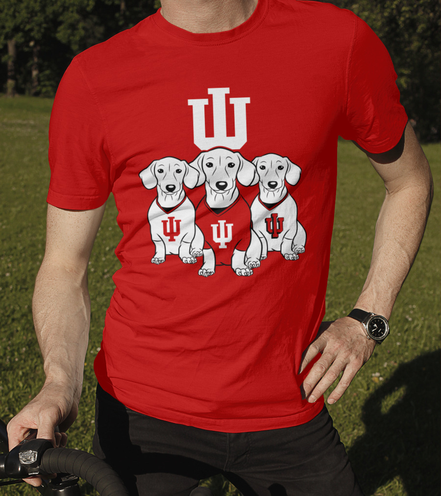 Indiana University Iu Logo Dogs T-Shirt