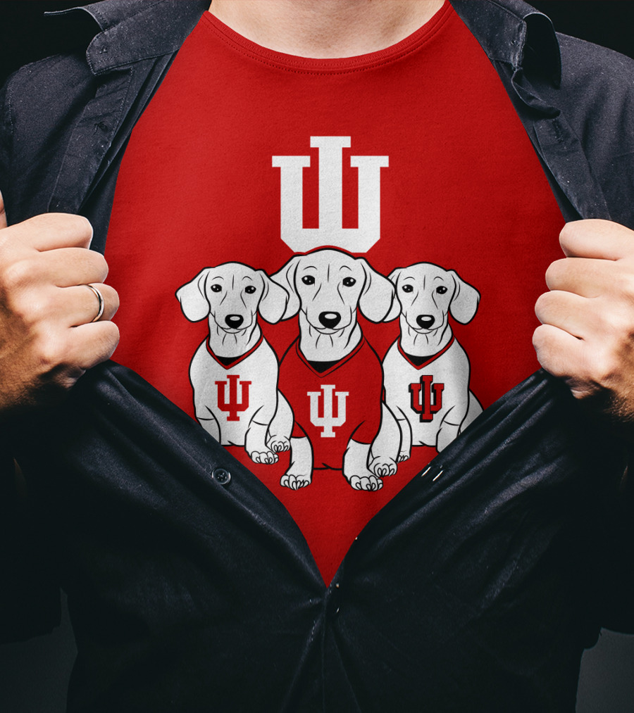 Indiana University Iu Logo Dogs T-Shirt