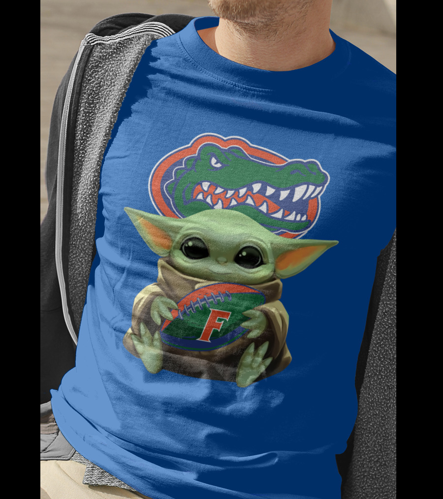 Baby Yoda Florida Gators Football Fan T-Shirt