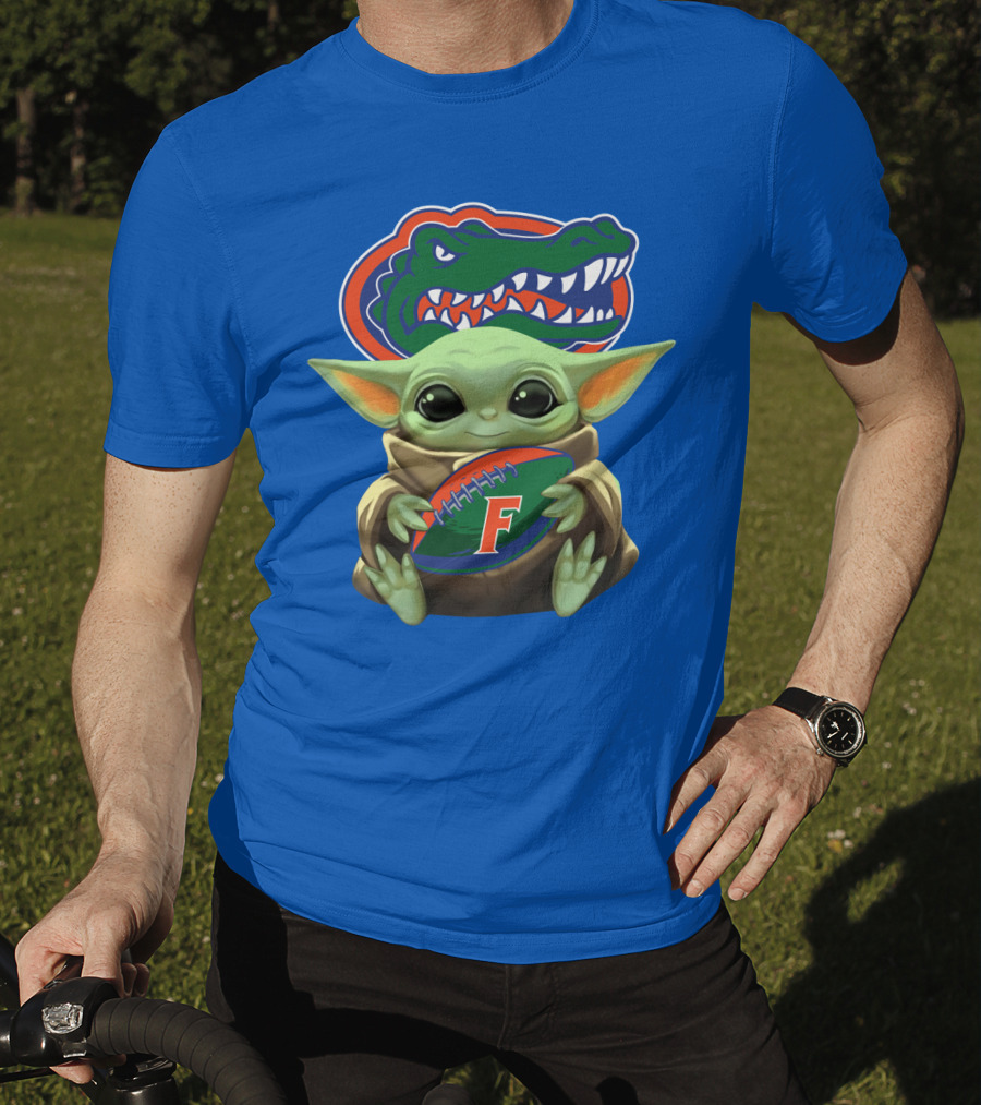 Baby Yoda Florida Gators Football Fan T-Shirt