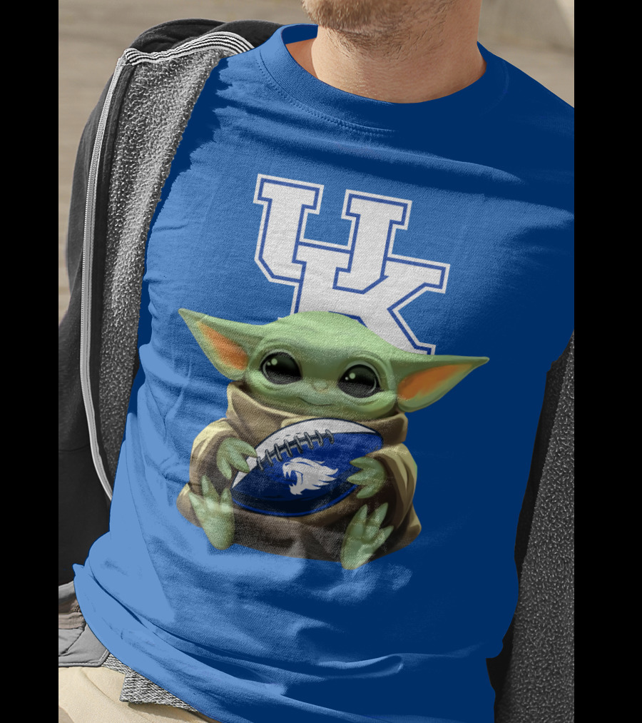 Baby Yoda UK Wildcats Football Fan T-Shirt