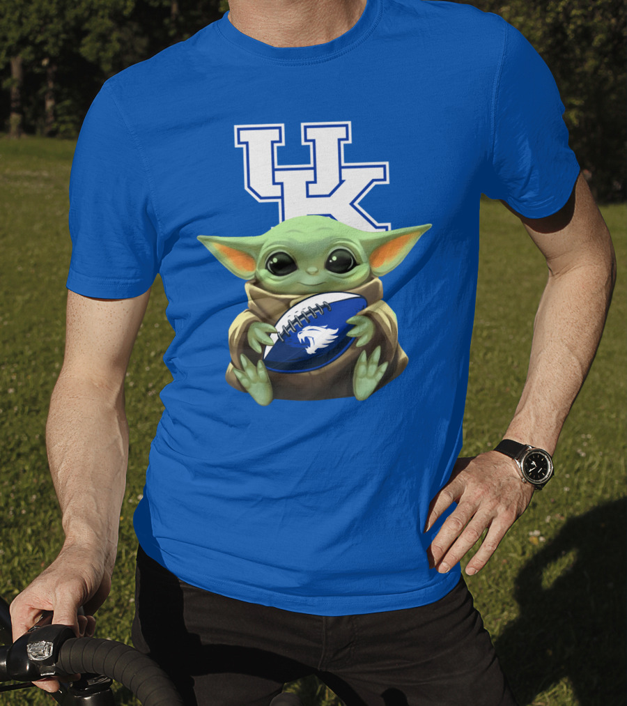 Baby Yoda UK Wildcats Football Fan T-Shirt