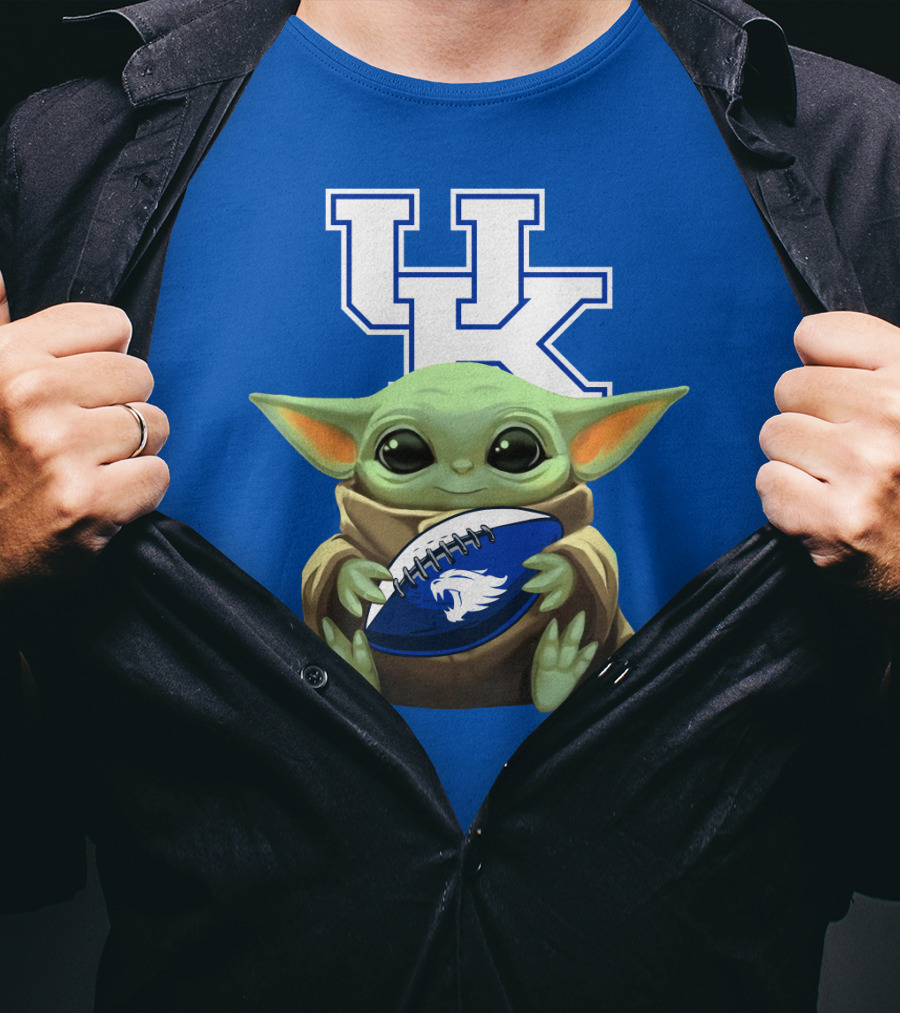 Baby Yoda UK Wildcats Football Fan T-Shirt