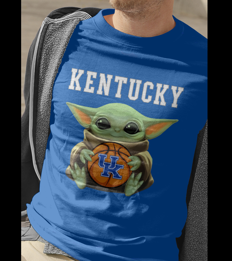Kentucky Wildcats Baby Yoda Basketball T-Shirt