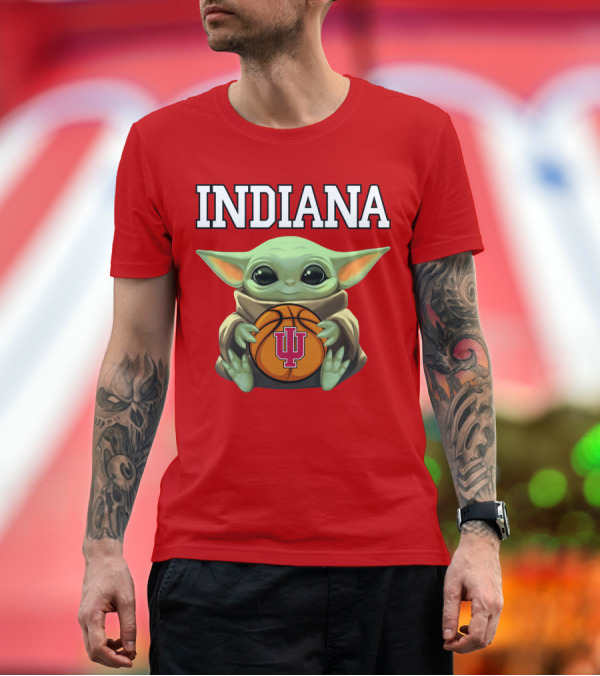 Premium T-Shirt: Indiana Baby Yoda IU Basketball T-Shirt Indiana Baby Yoda IU Basketball T-Shirt
