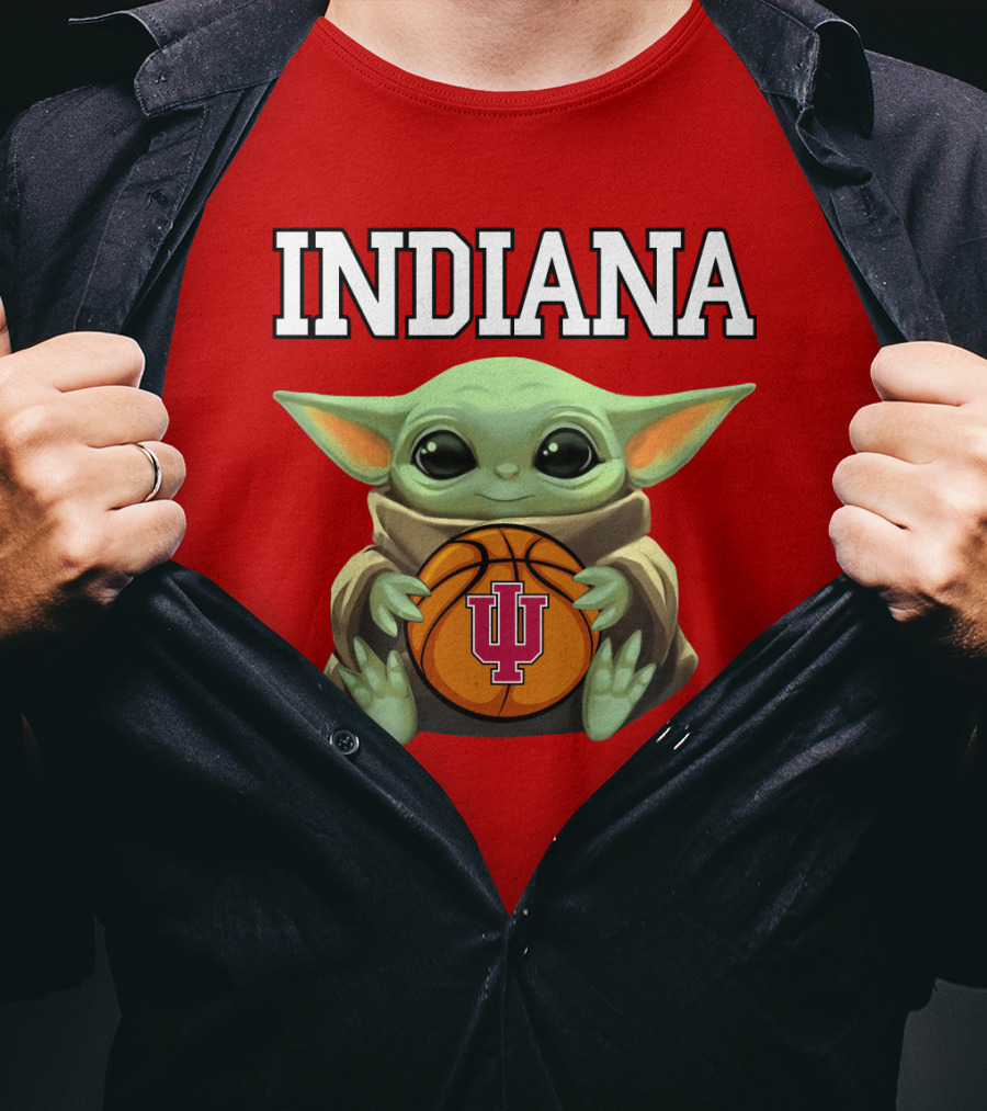 Indiana Baby Yoda IU Basketball T-Shirt