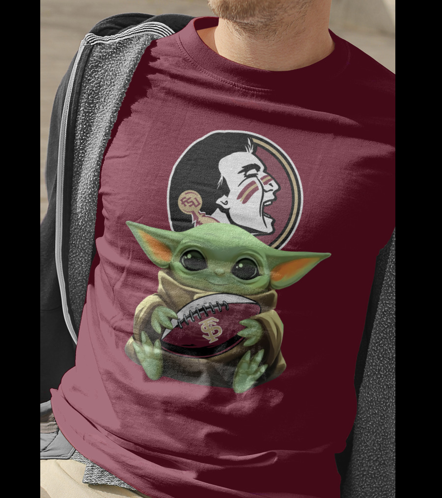Baby Yoda Seminoles Football FSU T-Shirt
