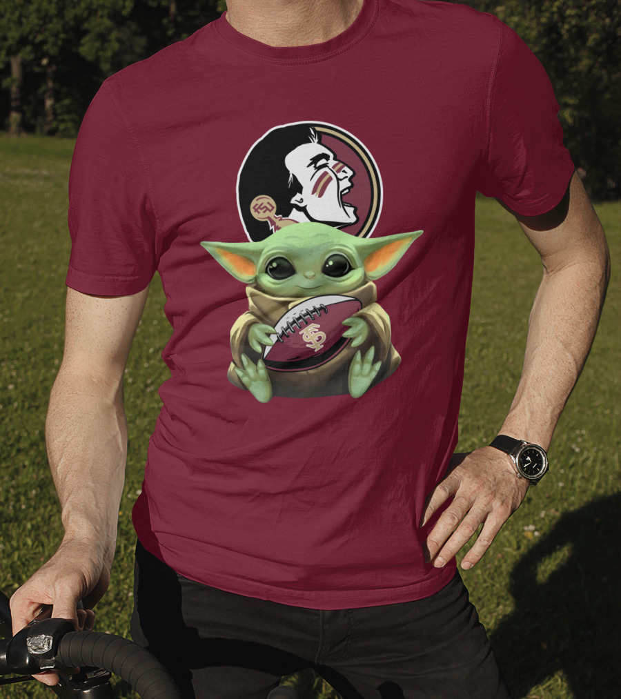 Baby Yoda Seminoles Football FSU T-Shirt