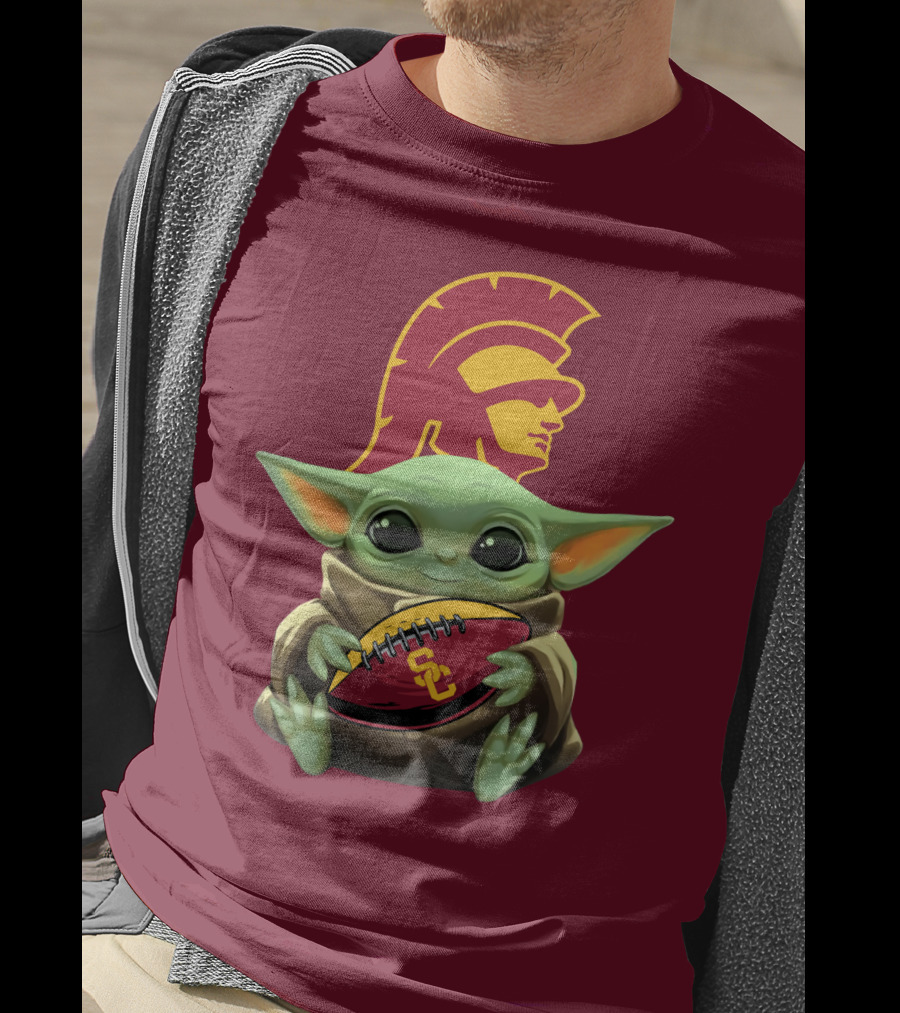 Baby Yoda USC Trojans Football T-Shirt