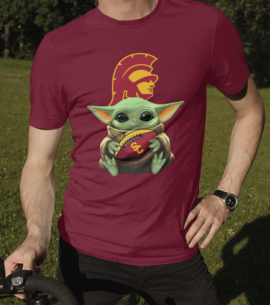 Baby Yoda USC Trojans Football T-Shirt