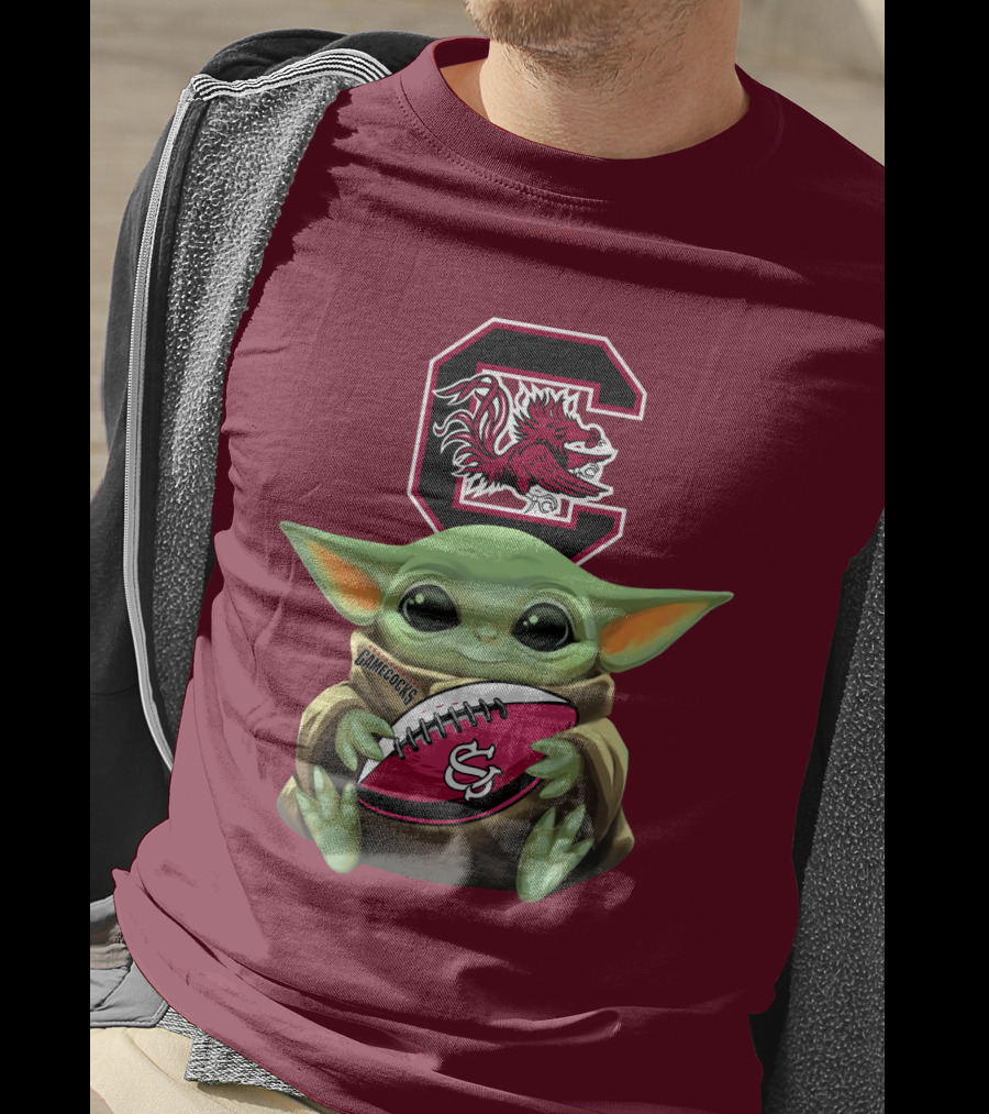 Baby Yoda Gamecocks South Carolina Football Fan T-Shirt