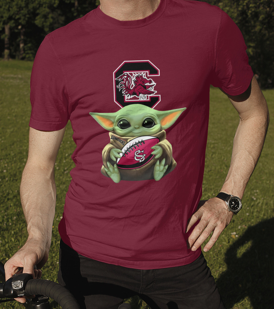 Baby Yoda Gamecocks South Carolina Football Fan T-Shirt