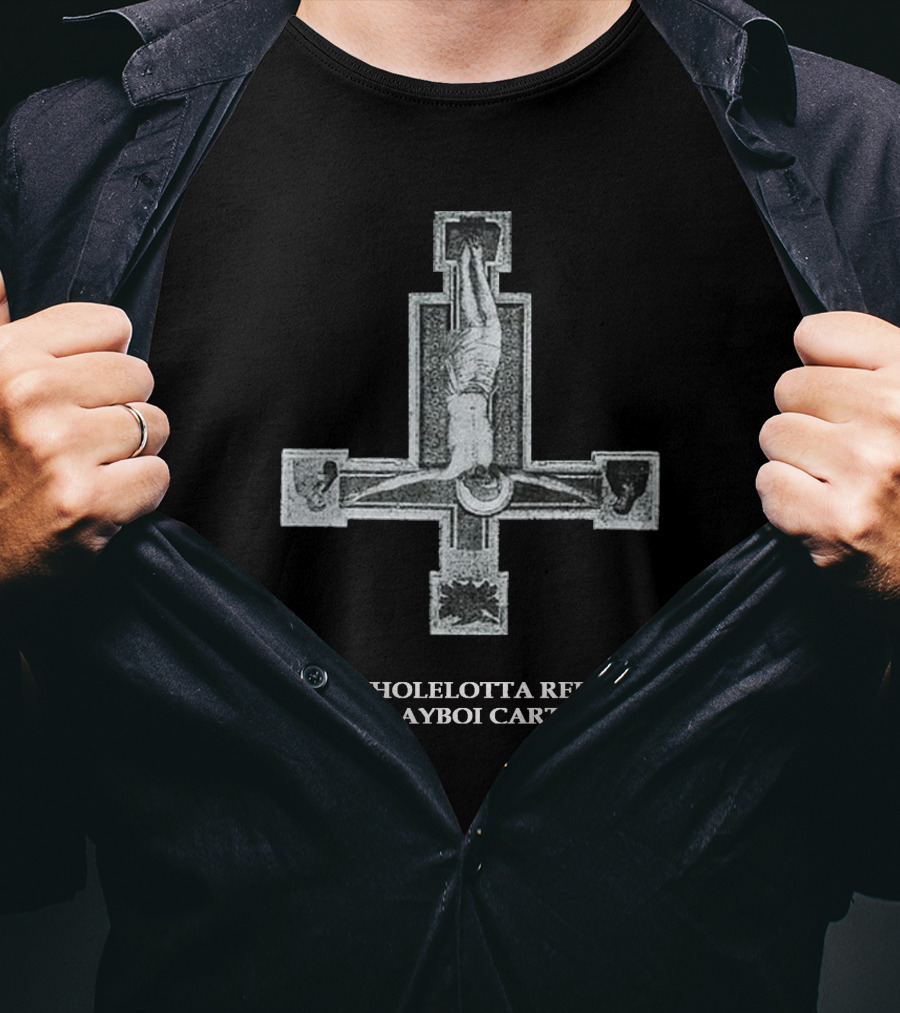 Wholelotta Red Playboi Carti Unknown Figure Cross T-Shirt