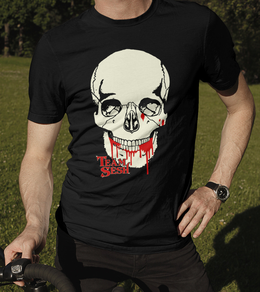 Team Sesh Skull Design Faces Of Sesh Merchandise T-Shirt