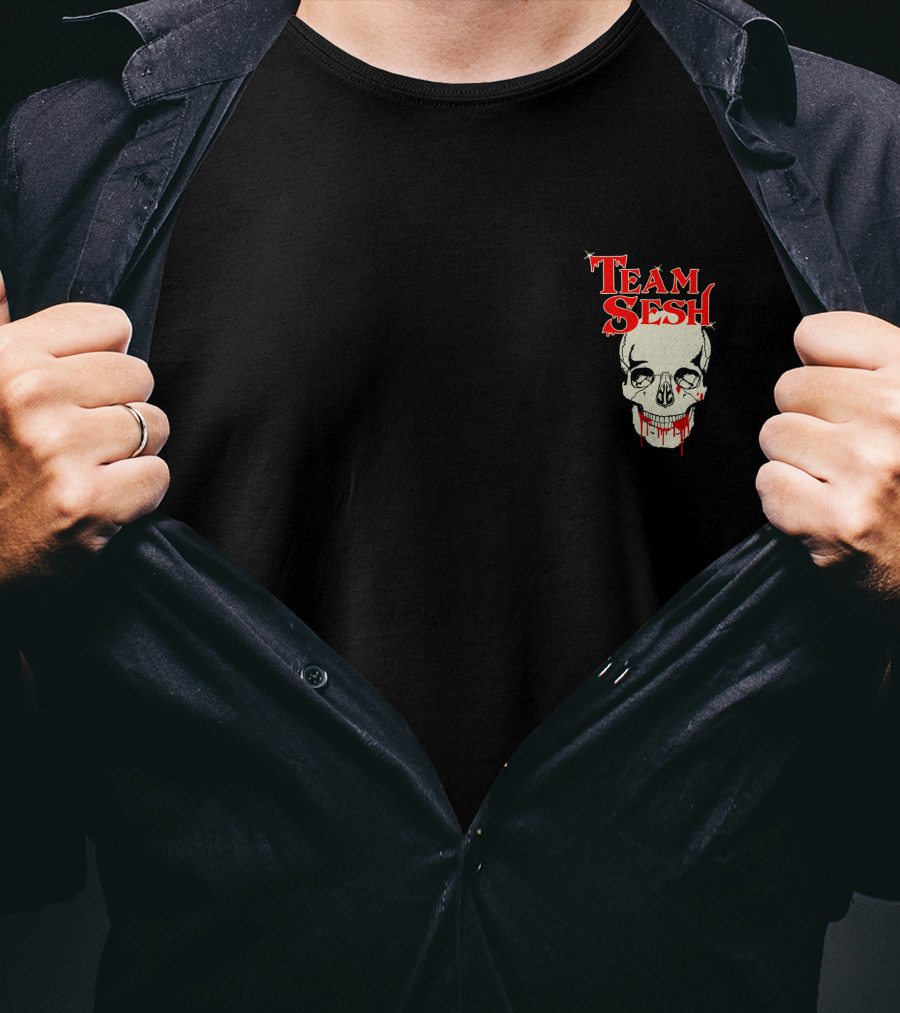 Team Sesh Skull Faces Of Sesh Pullover Hood T-Shirt