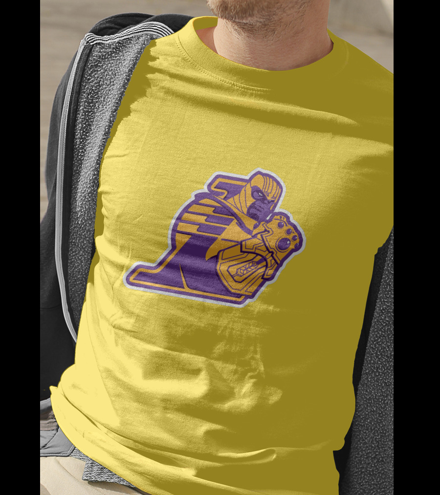 LA Lakers Thanos Infinity Gauntlet Mashup T-Shirt