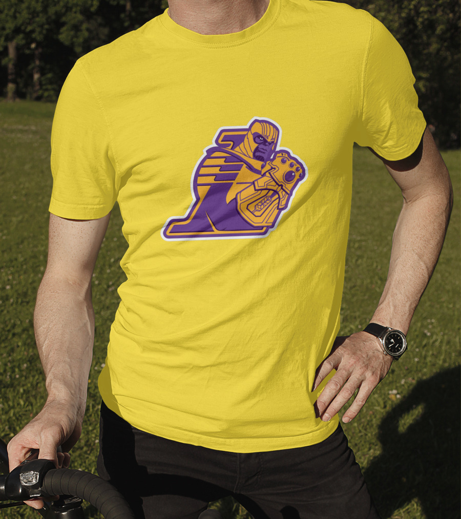 LA Lakers Thanos Infinity Gauntlet Mashup T-Shirt