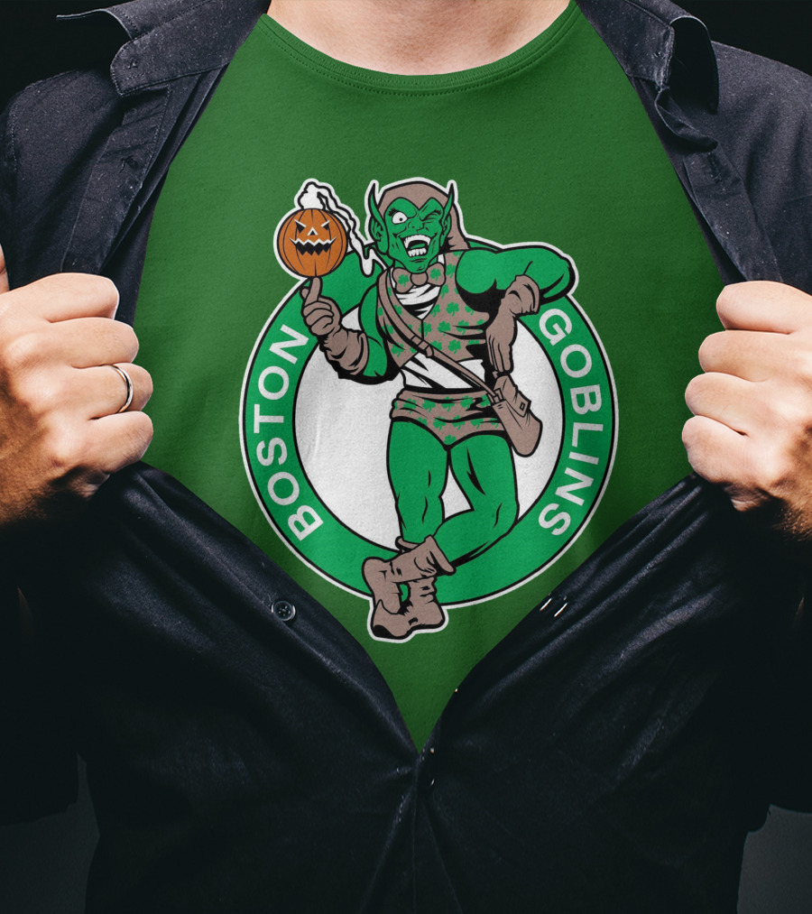 Boston Goblins Halloween Basketball Crossover T-Shirt