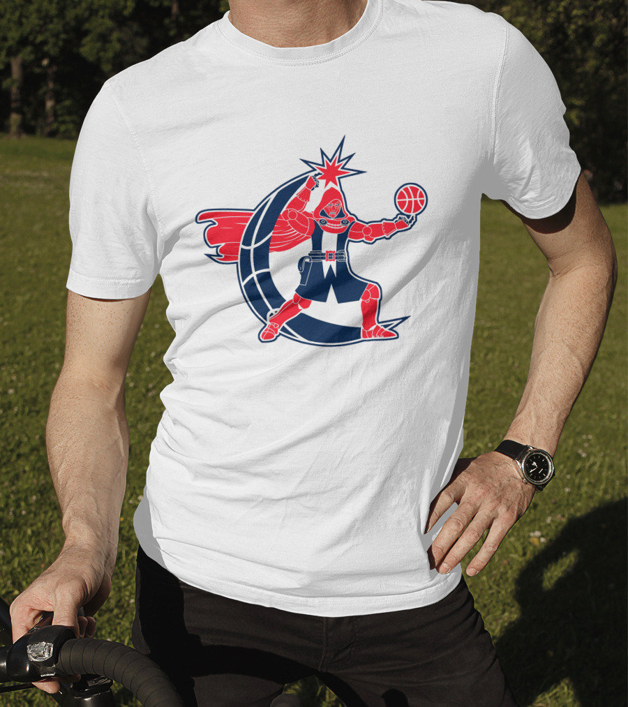 Washington Dr. Doom NBA Character With Basketball And Crescent T-Shirt