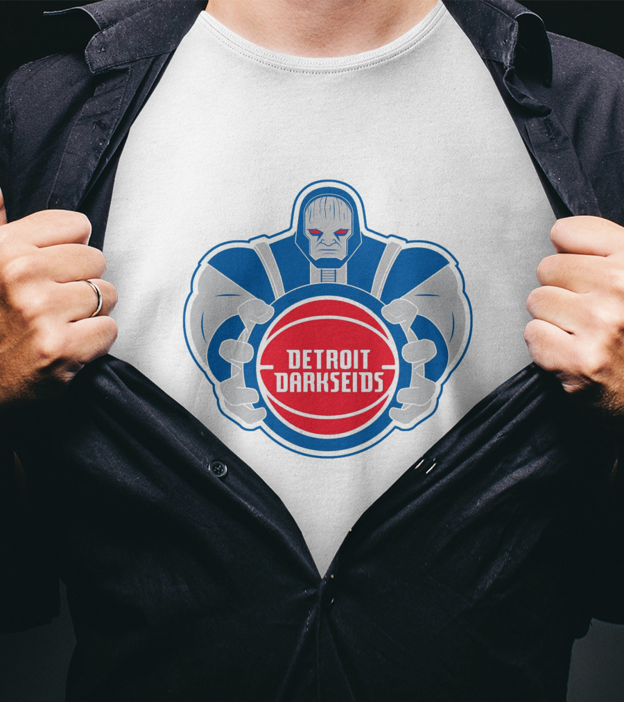 Detroit Darkseids Basketball Villain Logo NBA Crossover T-Shirt