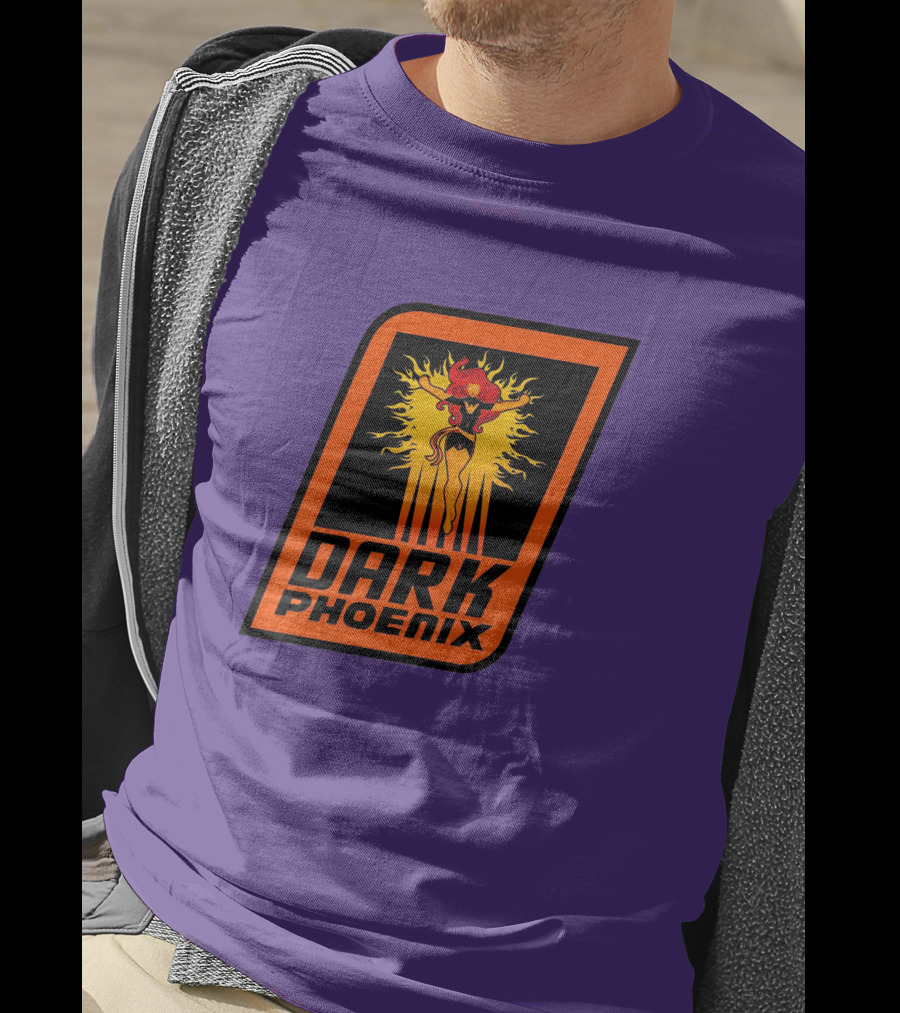 Dark Phoenix NBA X-Men Crossover Logo Design With Fiery Character T-Shirt