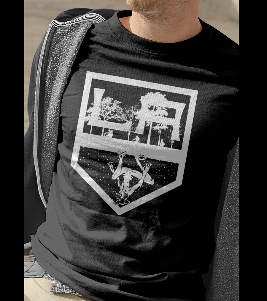 LA NHL Stranger Things Demogorgon T-Shirt