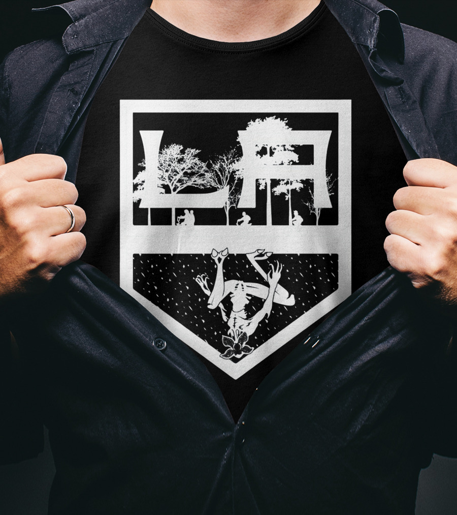 LA NHL Stranger Things Demogorgon T-Shirt