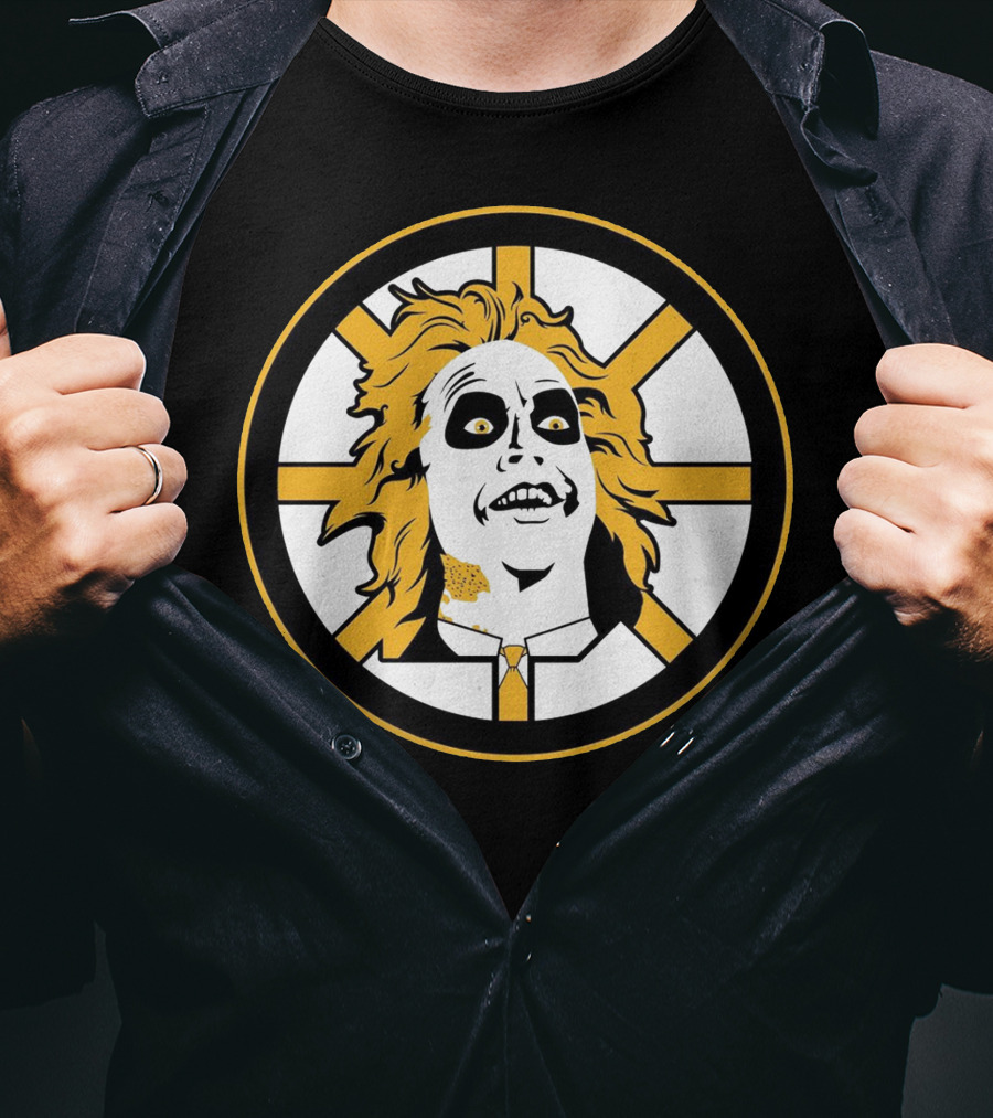 Boston Bruins Beetlejuice Horror NHL T-Shirt