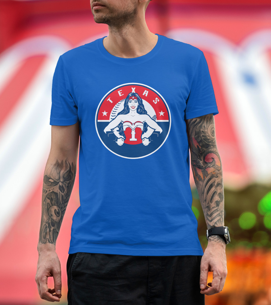 Texas Wonder Woman Baseball Icon T-Shirt