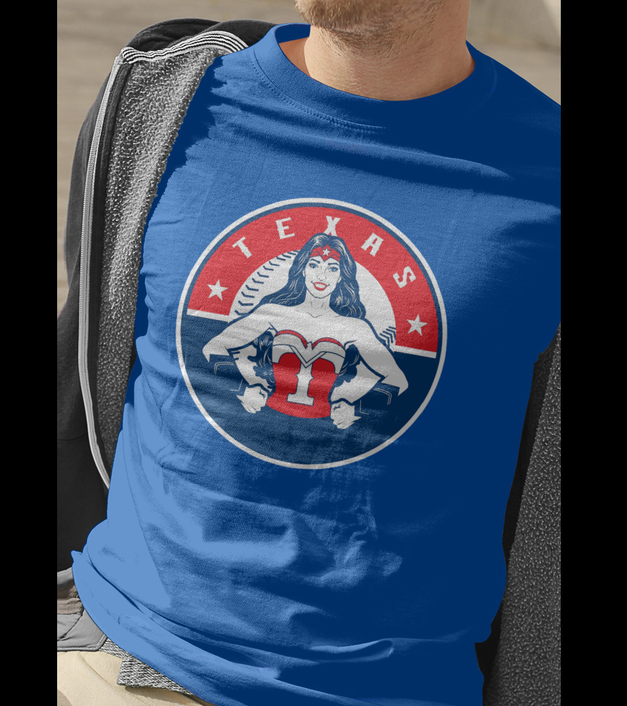Texas Wonder Woman Baseball Icon T-Shirt
