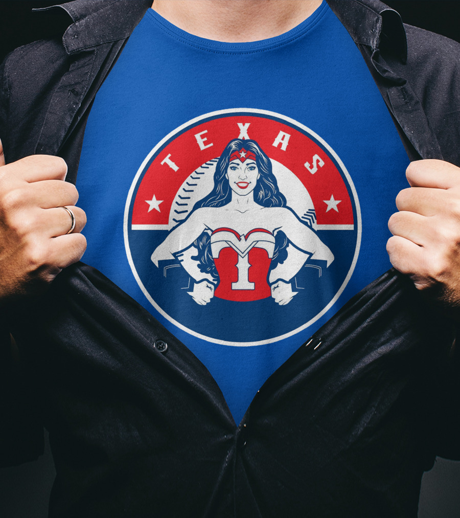 Texas Wonder Woman Baseball Icon T-Shirt