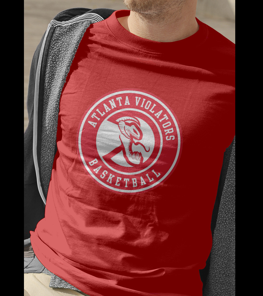 Atlanta Violators Basketball Red Snake Logo NBA T-Shirt