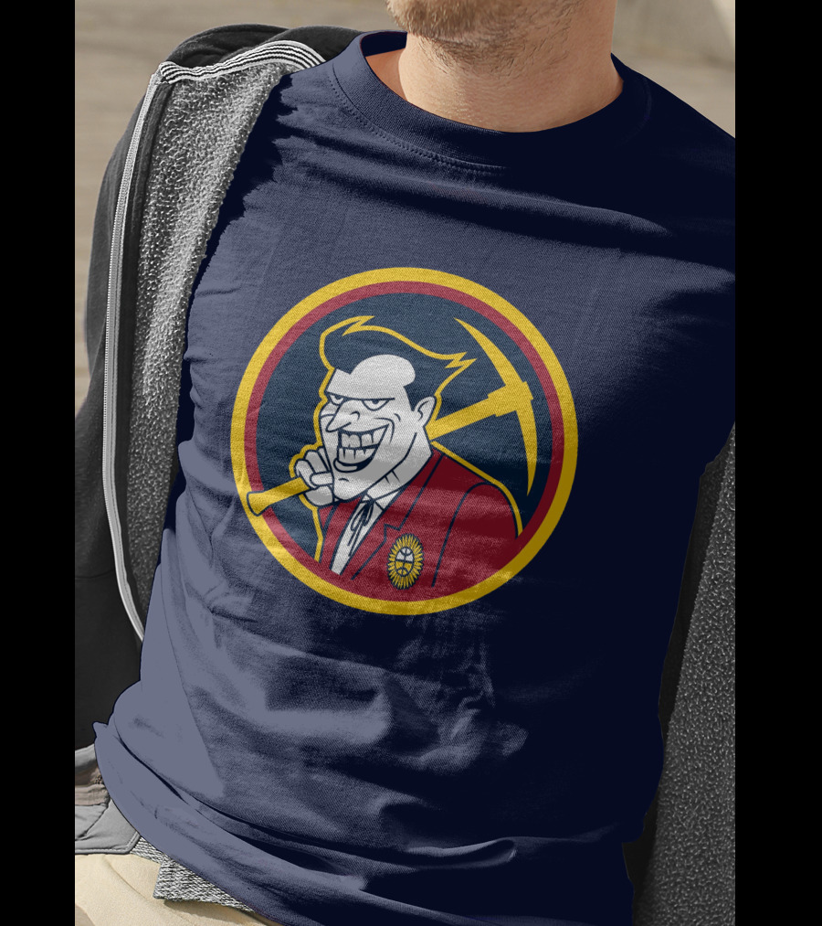 Denver Jokers NBA Parody Logo Icon With Villain Character And Pickaxe T-Shirt