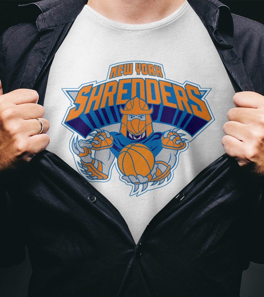 New York Shredders Basketball Villain Motif T-Shirt