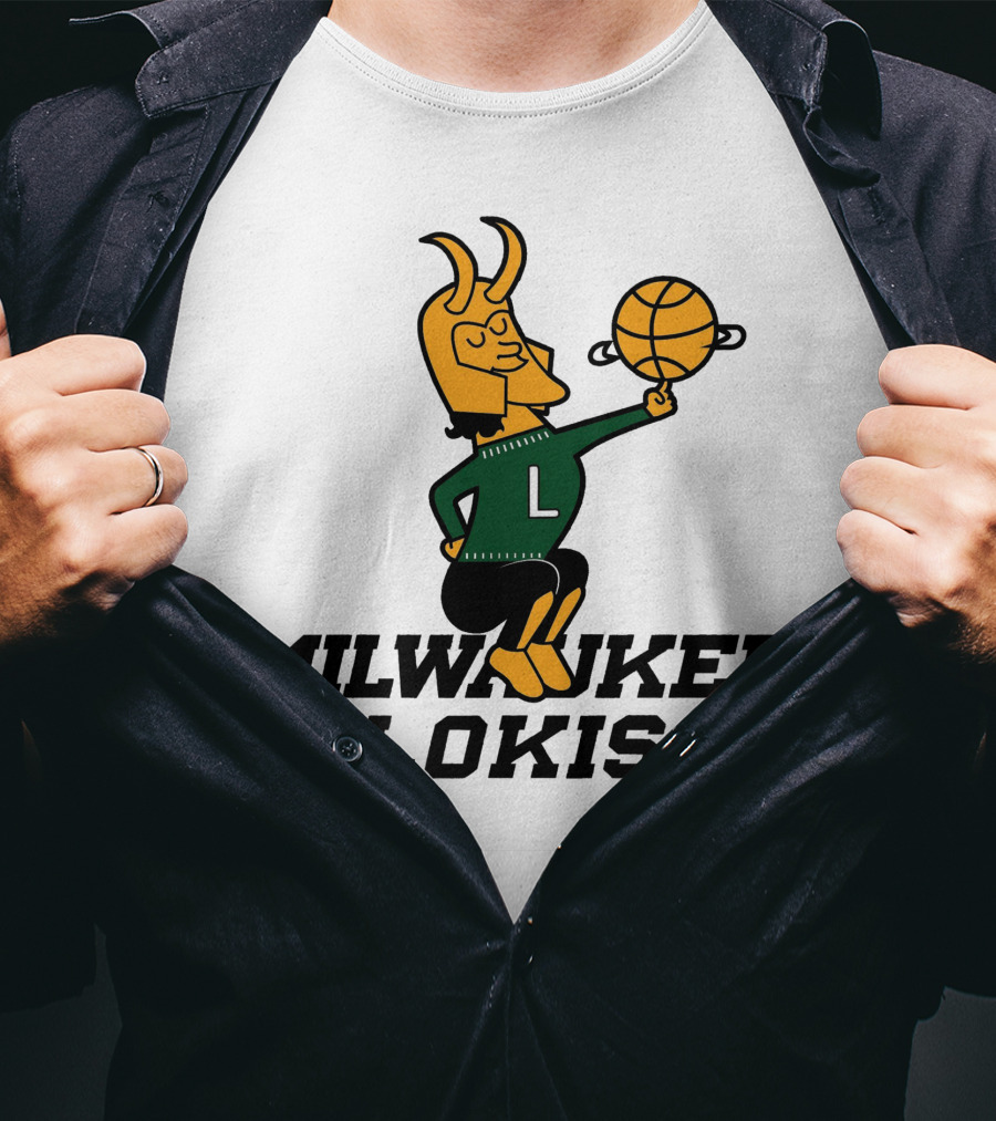 Milwaukee Lokis NBA Basketball Crossover Concept T-Shirt