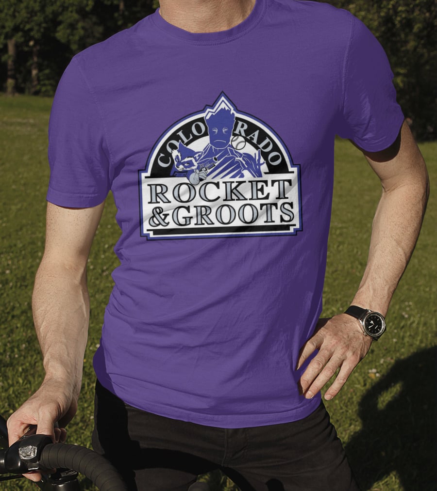 Colorado Rocket And Groots MLB Baseball Crossover T-Shirt