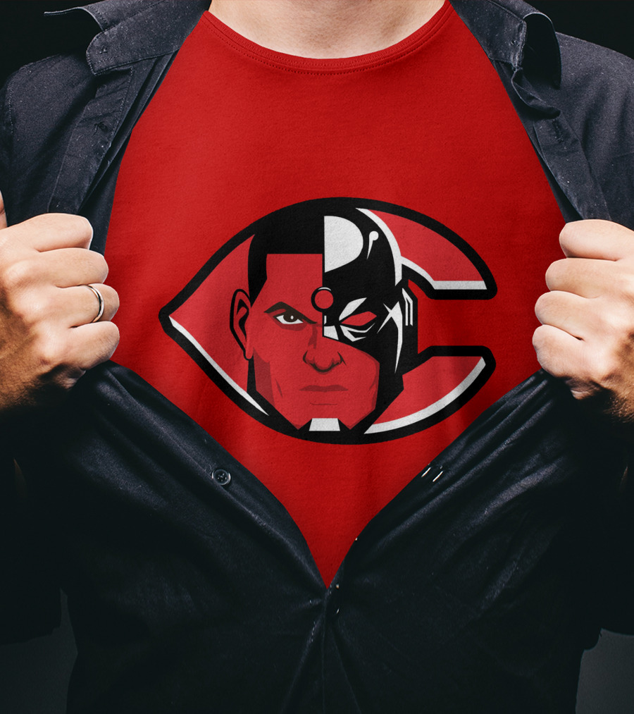 Cincinnati Cyborgs MLB Logo Face T-Shirt