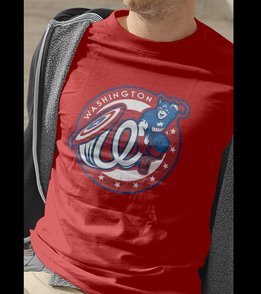 Washington Captain America MLB Crossover T-Shirt