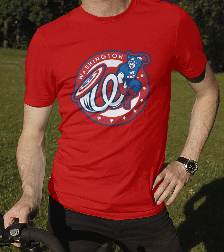 Washington Captain America MLB Crossover T-Shirt
