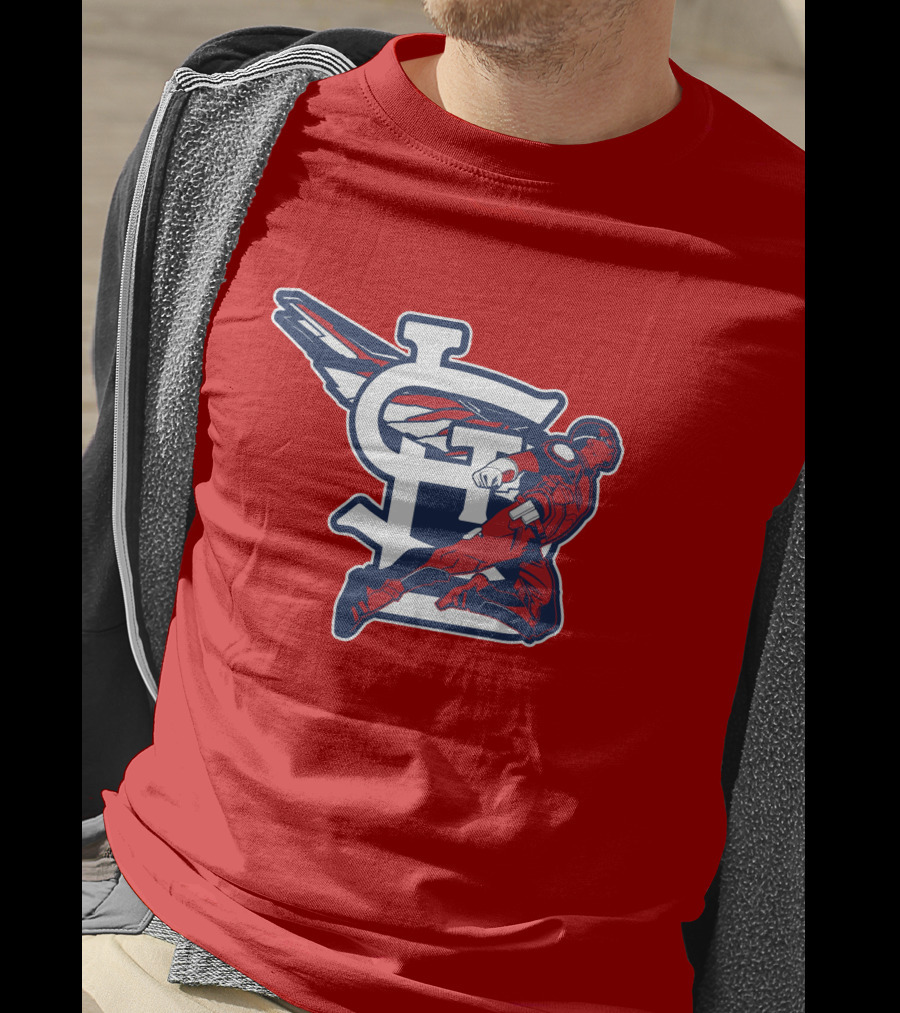 St. Louis Falcons MLB Logo With Winged Superhero T-Shirt